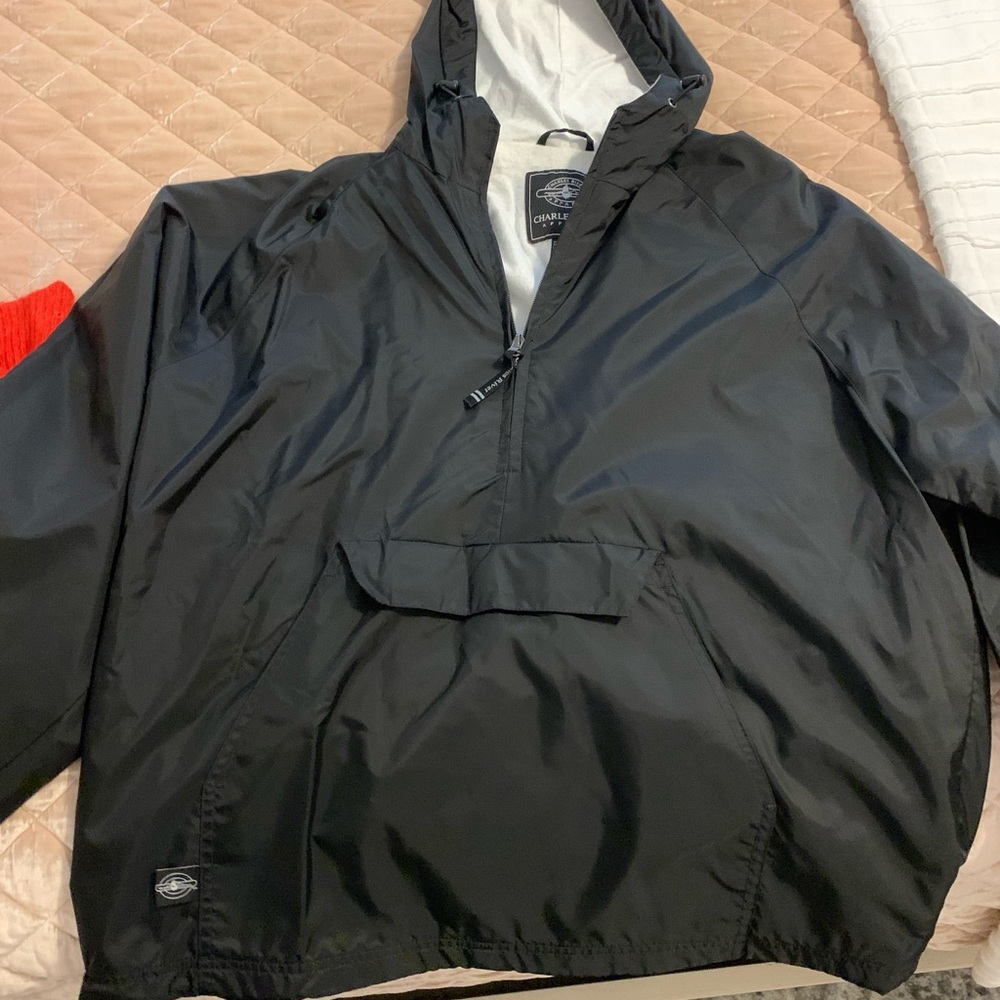 Charles River Apparel Black Insulated Rain Jacket